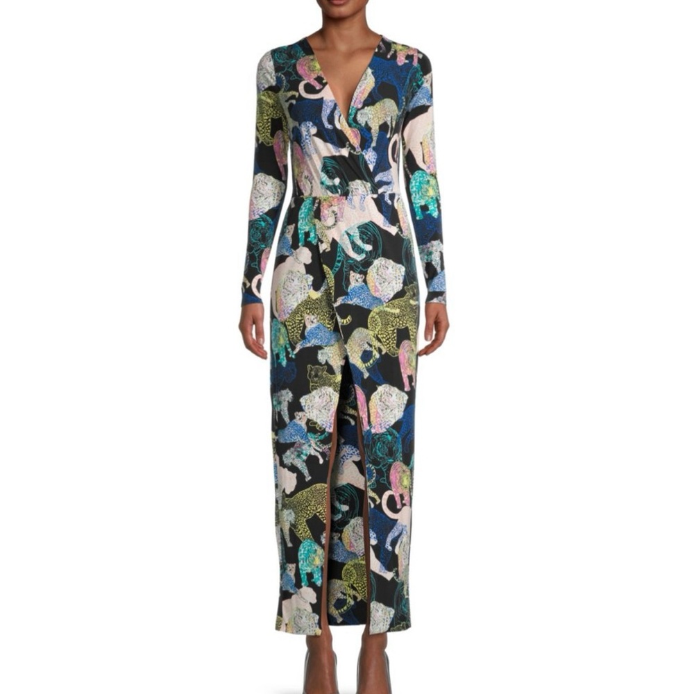 Le Superbe Animal Print Maxi Dress NWT S